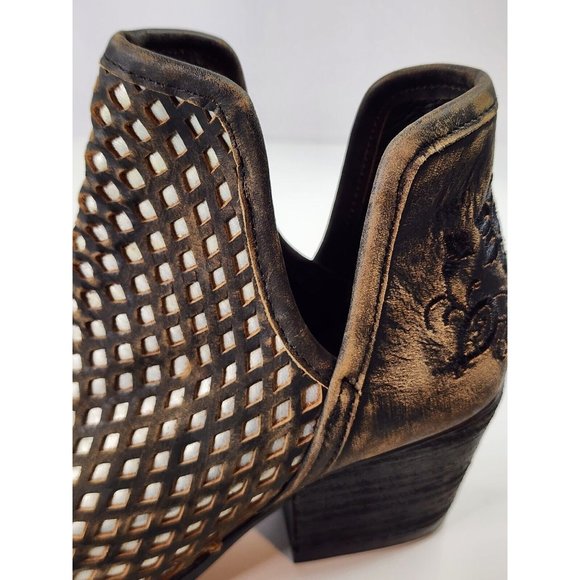 Musse & Cloud Atlantis Boots Womens Size 6 Brown Leather Embroidery Western - Picture 7 of 11